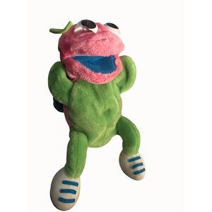 Kids puppet  Plush Green & Pink Bug With Blue Shoes & Wings Arts toy